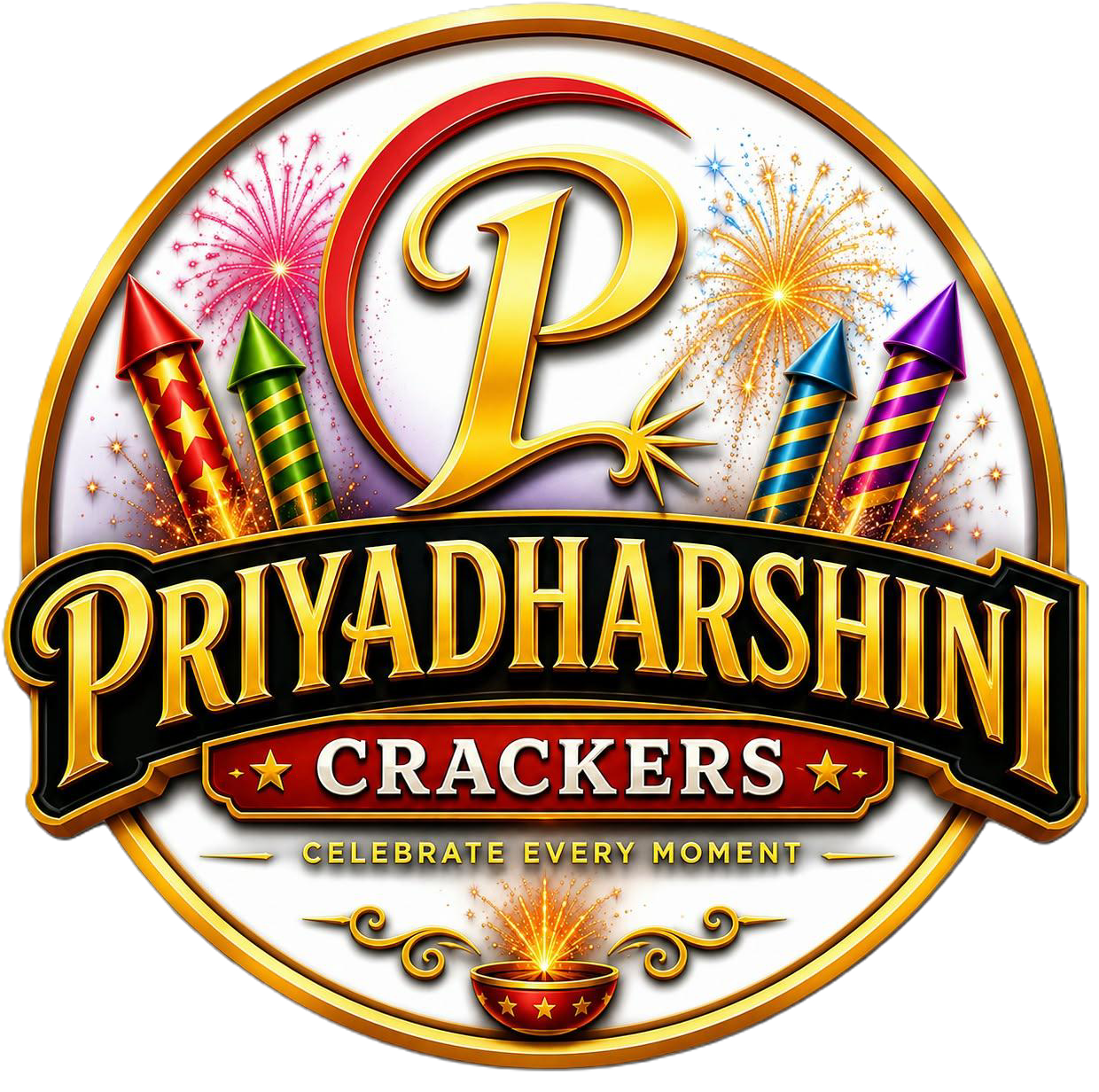Priyadarshini Crackers Logo